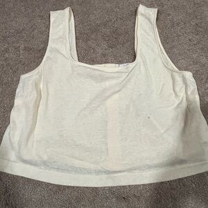 Amuse Society White Beachy/Casual Tank Top Large (or worn oversized)